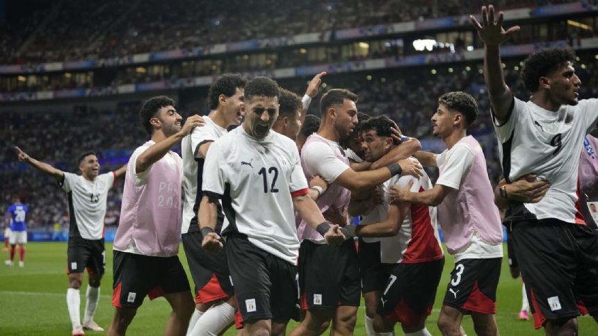 France and Egypt men's soccer Olympic semifinal goes to extra time tied 1-1