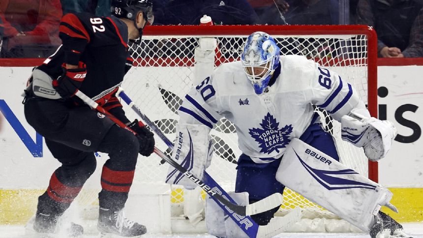 Frederik Andersen stops 31 shots in 6th straight victory as Hurricanes top Maple Leafs 2-1