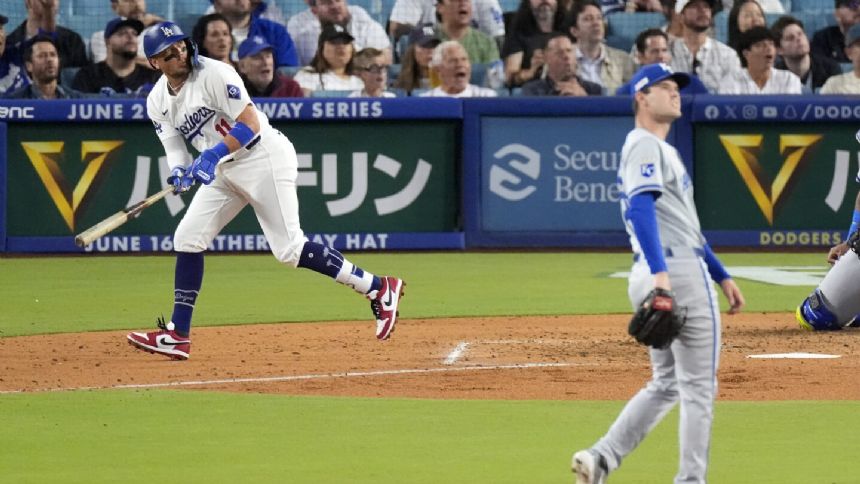 Freeman's two-out single in 8th inning lifts Dodgers past Royals 4-3 in series opener