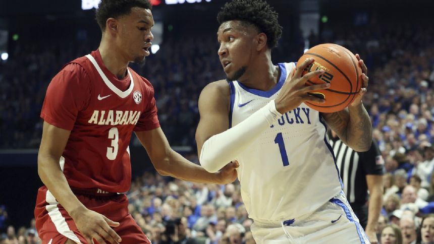 Freshman Justin Edwards scores 28, leading No. 17 Kentucky past No. 13 Alabama 117-95