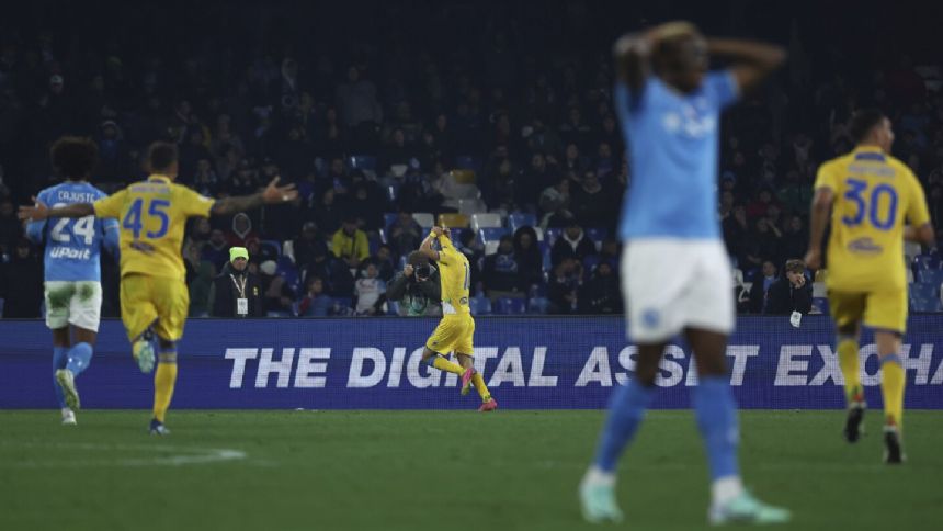 Frosinone stuns Napoli 4-0 to reach Italian Cup quarters for first time