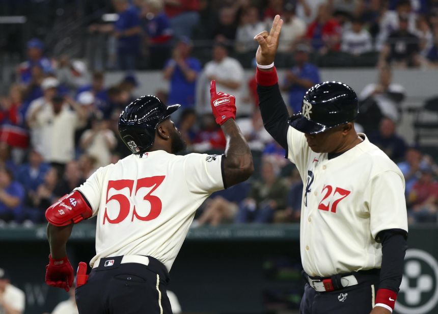 Garcia hits 3 HRs for Rangers in 1st 5 innings vs Oakland