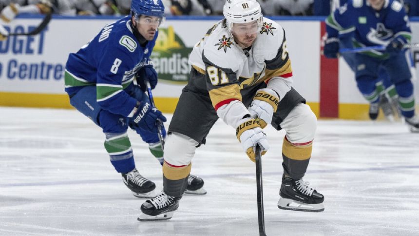 Garland scores twice as Canucks beat Golden Knights 4-3