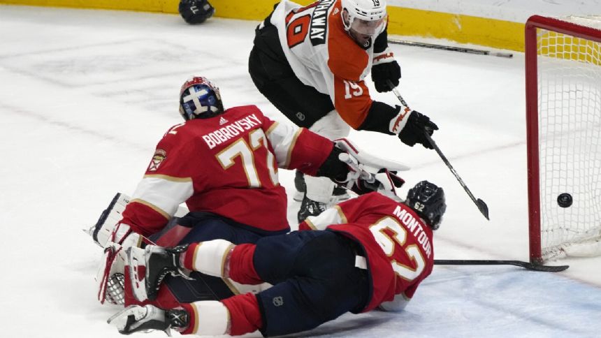 Garnet Hathaway scores with 22 seconds left to lift Flyers past Panthers, 2-1