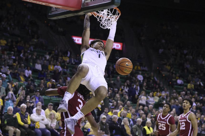 George and Flagler lead No. 14 Baylor over Oklahoma, 82-72