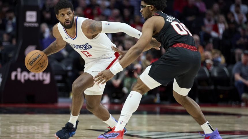 George and Harden lead Clippers past Trail Blazers 116-103