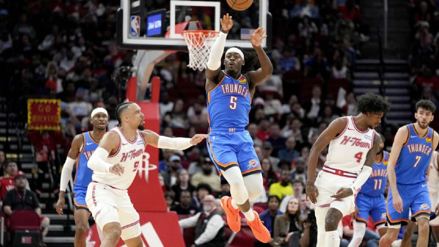 Gilgeous-Alexander has 36 as Thunder win 5th straight with 123-110 victory over Rockets