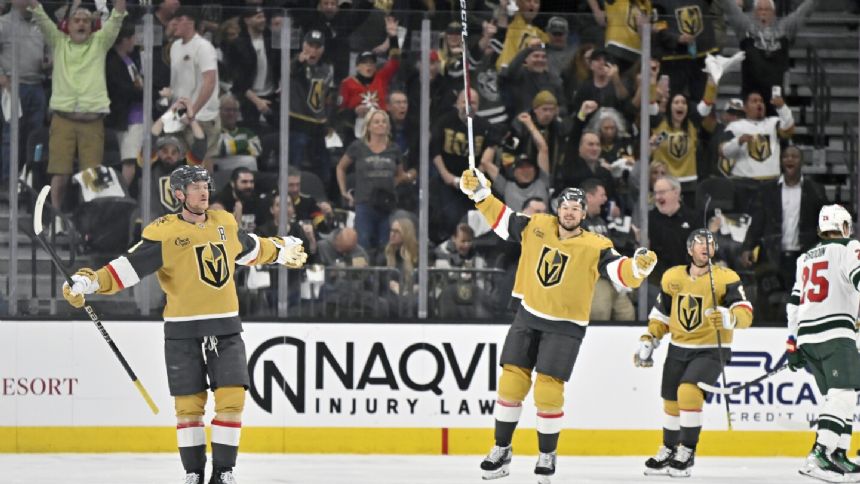 Golden Knights beat Wild 7-2 to clinch a spot in the Western Conference playoffs