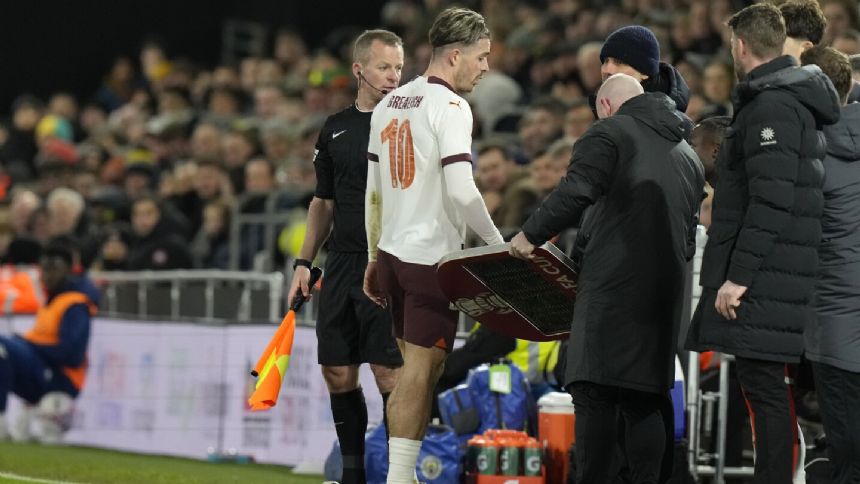 Grealish set for spell on sidelines with groin injury, could miss England friendlies