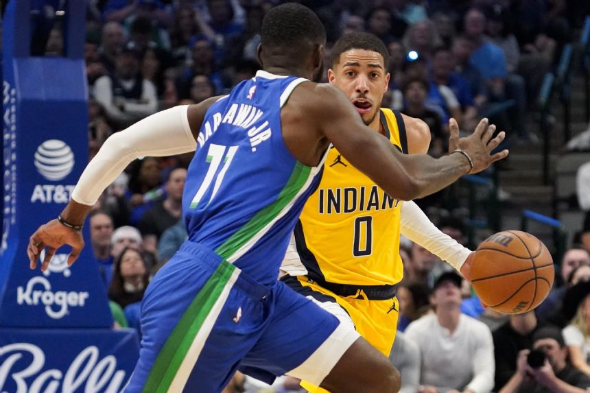 Haliburton scores 32, Pacers hold off Doncic, Mavs, 124-122