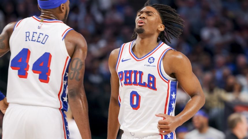 Harris and Maxey help Sixers win again without Embiid, beating Doncic's Mavs 120-116