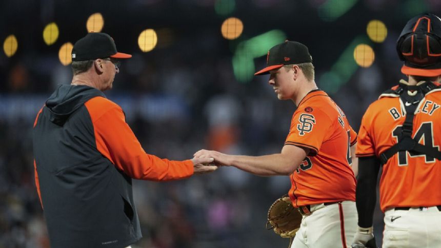 Harrison pitches five strong innings, Wisely has three hits in Giants' 7-1 win over Twins