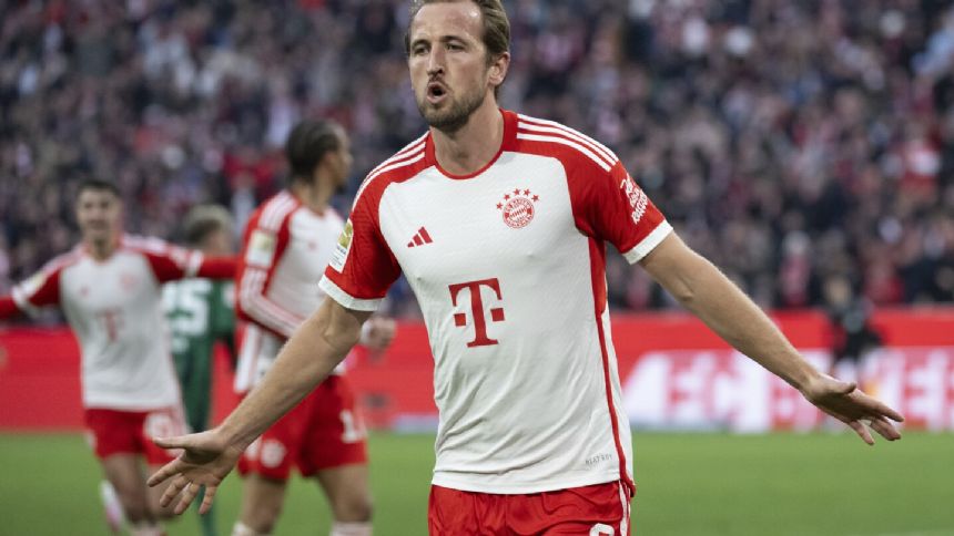 Harry Kane scores his 24th Bundesliga goal as Bayern Munich rallies to beat Gladbach 3-1