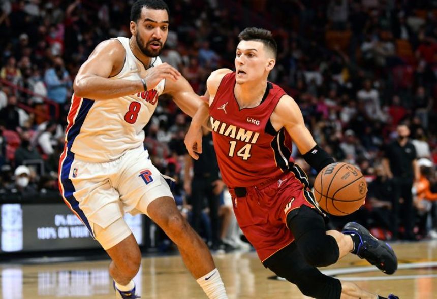 Herro, Strus power Heat to 115-112 comeback win over Pistons