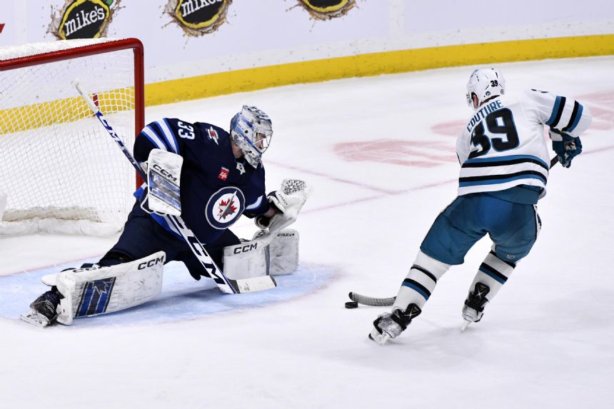 Hertl, Couture rally Sharks to 3-2 win over Jets in OT