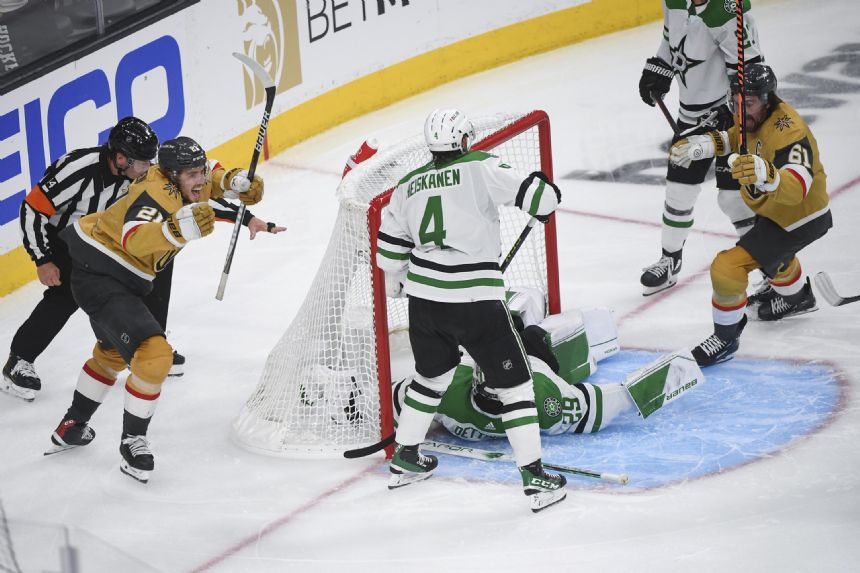 Howden scores in OT, Golden Knights beat Stars 4-3 in Game 1 of West final