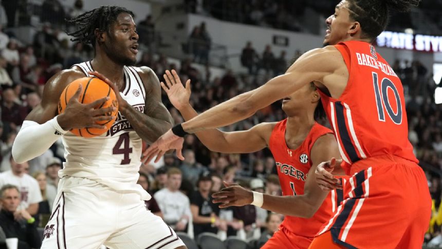 Hubbard, Matthews propel Mississippi State to a 64-58 win over No. 8 Auburn