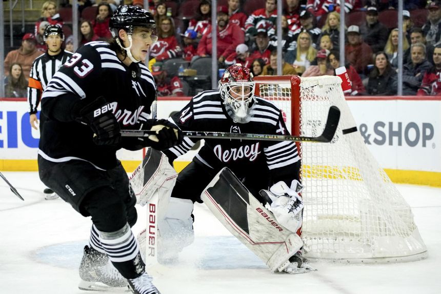 Hughes scores to back Vanecek, Devils beat Avalanche 1-0