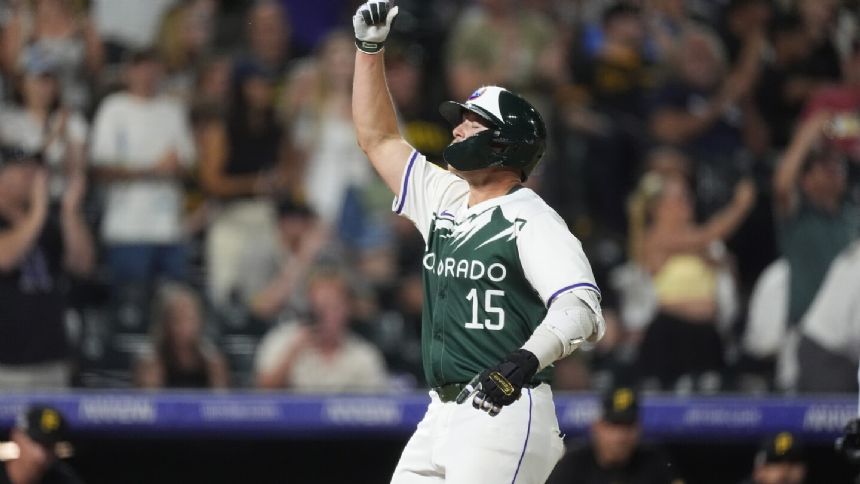 Hunter Goodman has 2 homers, 4 hits and 5 RBIs in Rockies' 16-4 rout of Pirates