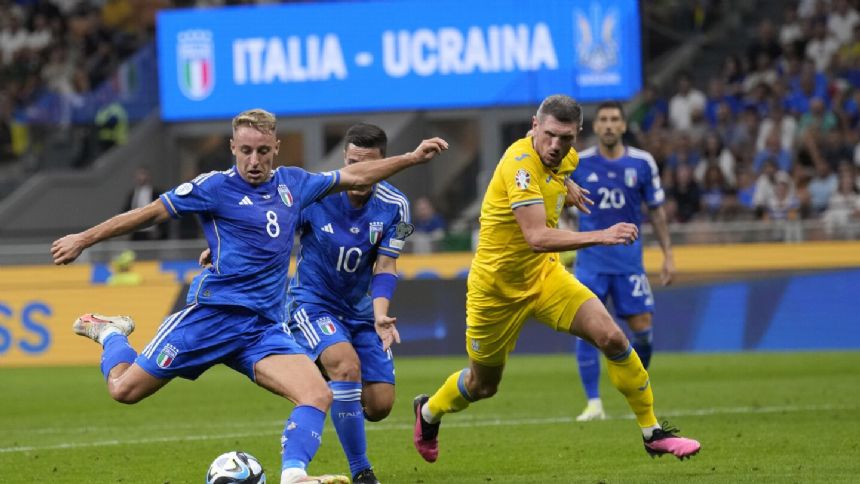Italy beats Ukraine in key Euro 2024 qualifier. Spain wins big and Romania fans' chants stop game
