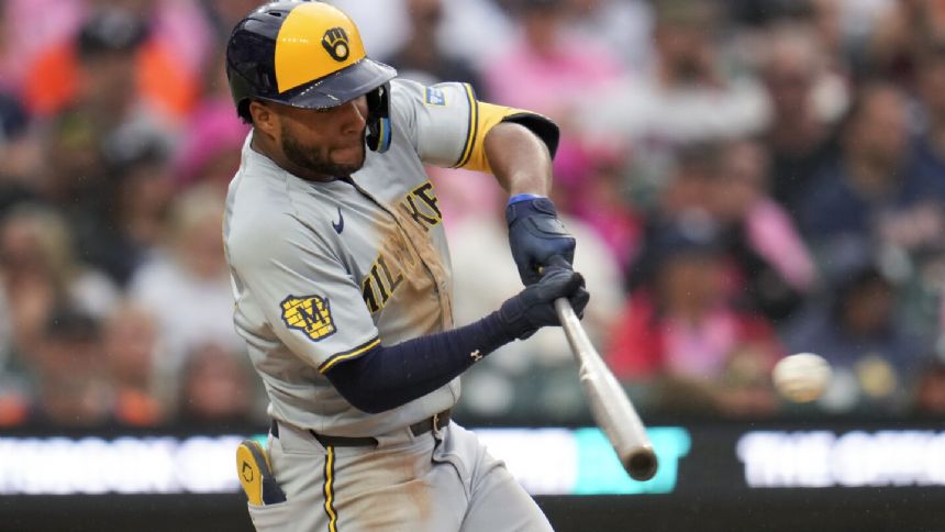 Jackson Chourio's 2-run double lifts the Brewers to a 5-4 victory over the Tigers