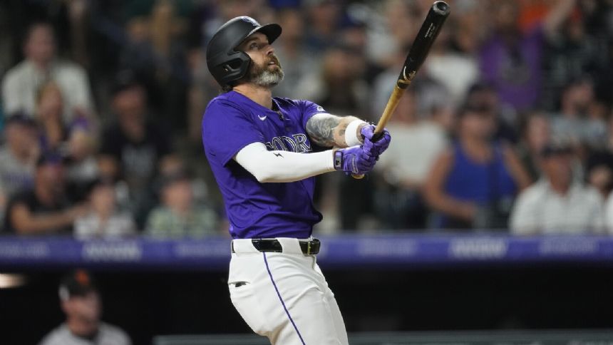 Jake Cave hits go-ahead 3-run homer in the 8th in the Rockies' 7-3 victory over the Giants