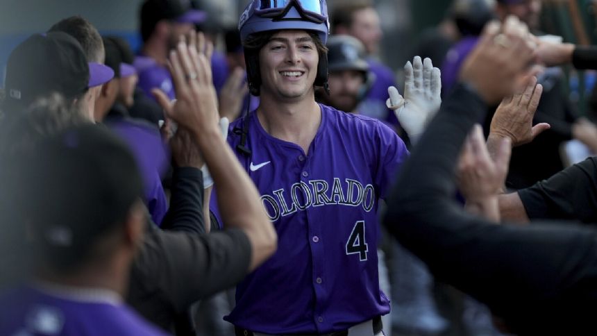 Jake Cave hits tying homer in 9th, the Rockies beat the Angels 5-4 in 10 innings