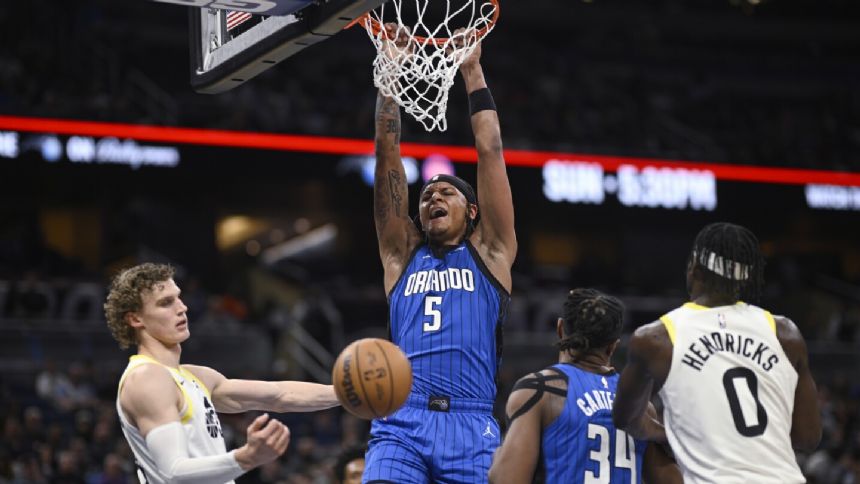 Jalen Suggs and Paolo Banchero lead the Magic to a 115-107 win over the slumping Jazz