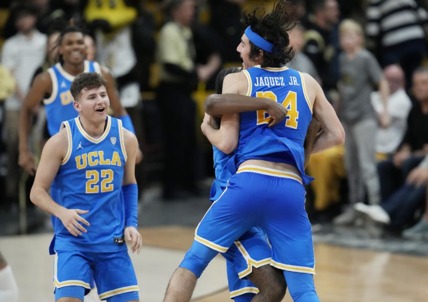 Jaquez scores 17 points, No. 4 UCLA beats Colorado 60-56