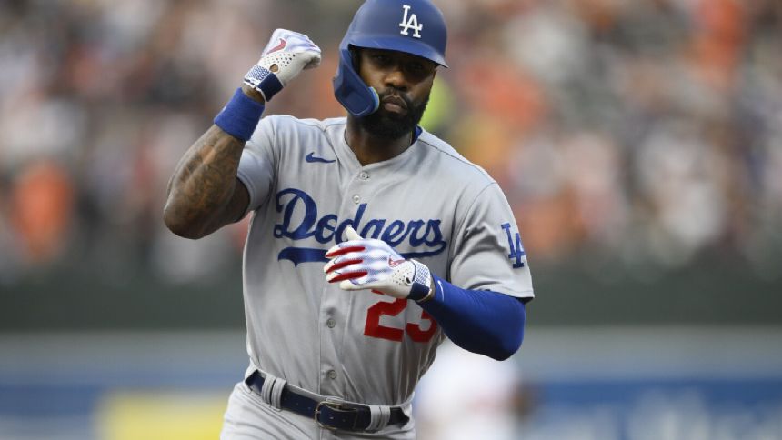 Jason Heyward hits a 3-run homer as the Dodgers rout the Orioles 10-3 for 8th win in 9 games