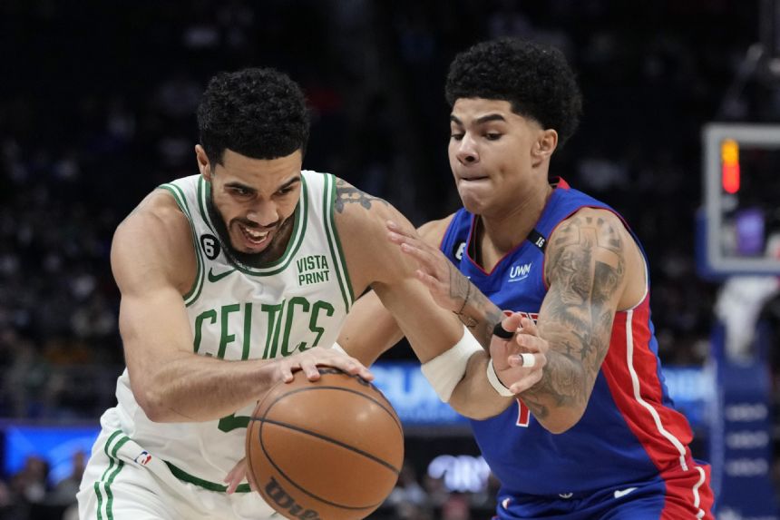 Jayson Tatum scores 34, Celtics cruise past Pistons 111-99