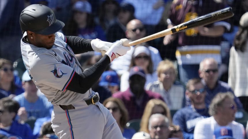 Jesus Sanchez hits a long solo homer as the Marlins beat the Cubs 6-3 for a 4-game series split