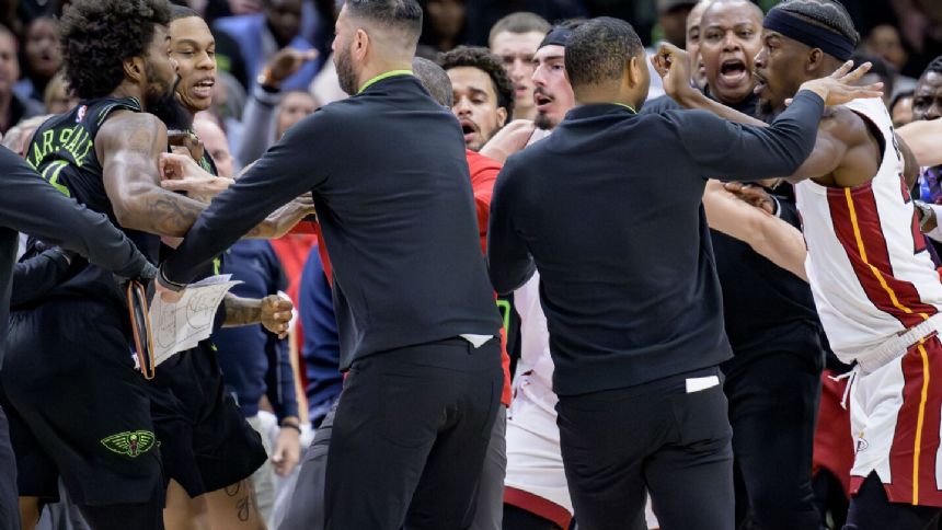 Jimmy Butler, Naji Marshall are among 5 players suspended after Heat-Pelicans incident