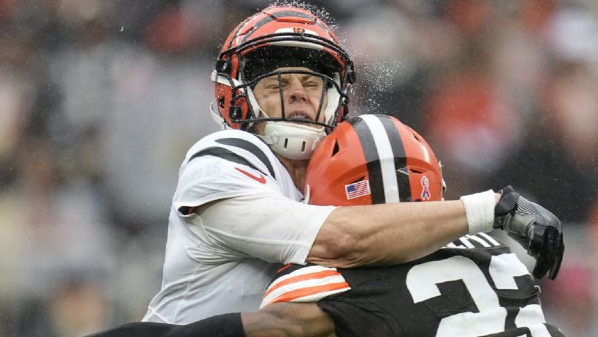 Joe Burrow treated roughly by Browns, throws for career-low 82