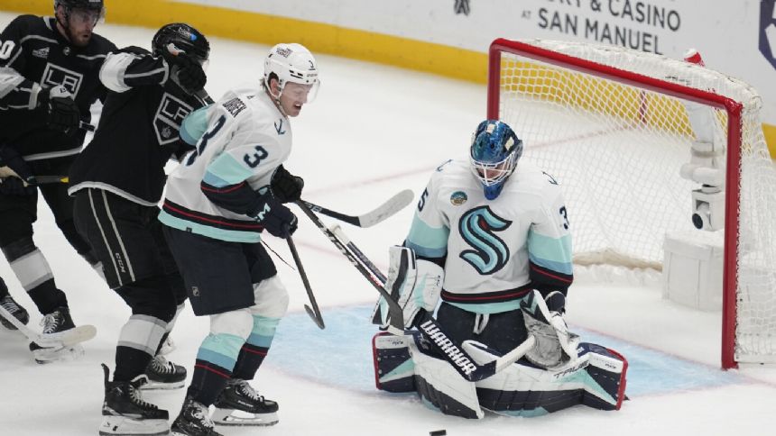 Joey Daccord matches franchise record with 42 saves, Kraken hold off Kings 2-1