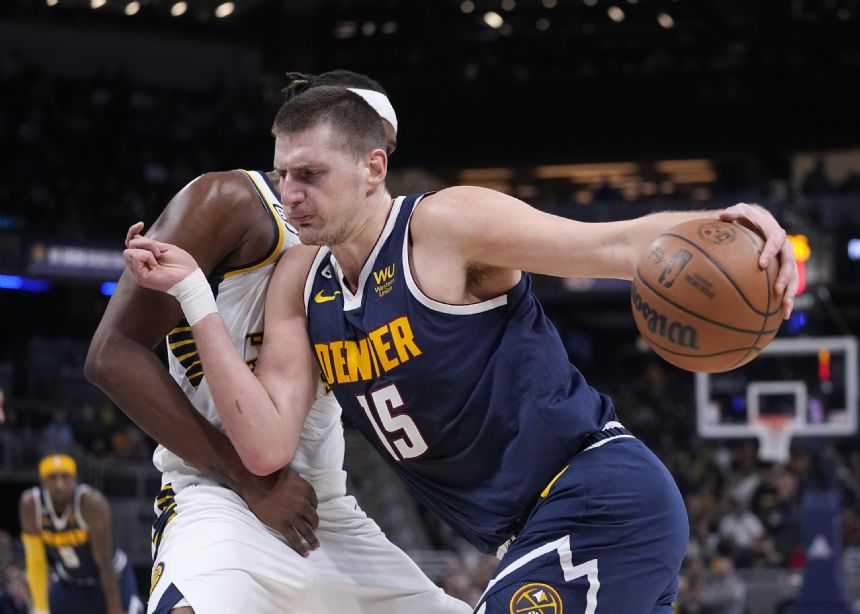 Jokic overcomes foul trouble, Nuggets rally past Pacers