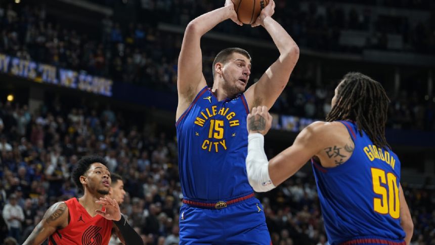 Jokic posts 15th triple-double as Nuggets hold off short-handed Blazers 120-108