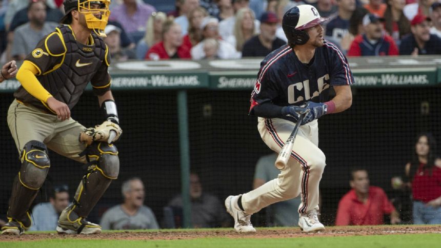 Jose Ramirez's 2-RBI single in the 6-run 8th inning leads Guardians past Padres 7-0