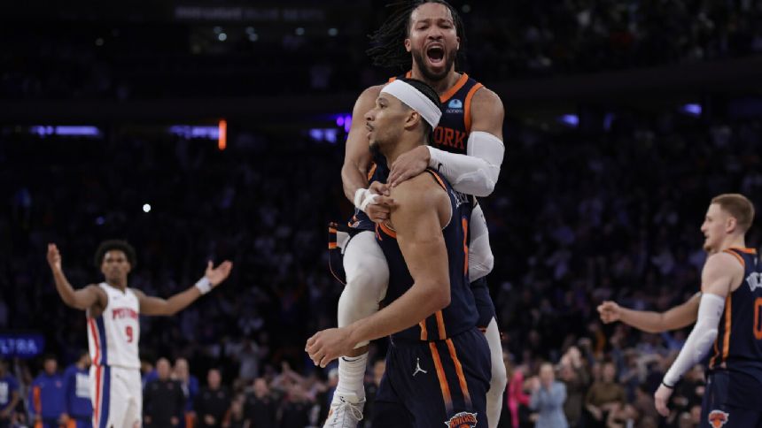 Josh Hart's late basket after wild possession helps Knicks nip Pistons 113-111