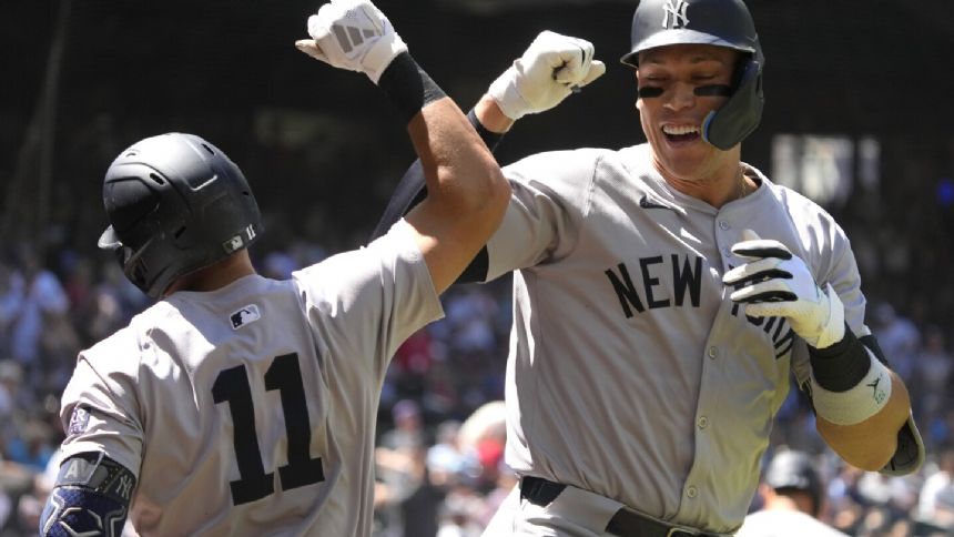 Judge hits first home run of season, Yanks beat D-Backs 6-5 in 11 innings for opening 6-1 road trip