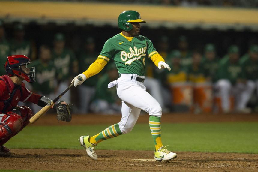 Kemp's RBI single in 10th lifts Athletics past Angels 5-4