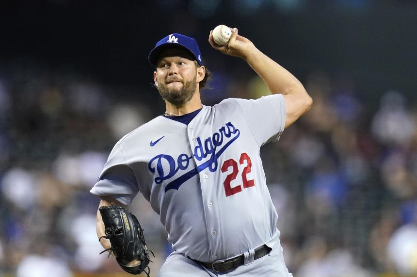 Kershaw, Dodgers win another NL West title, blank D-backs