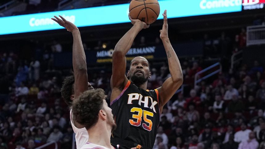 Kevin Durant has 18th career triple-double, Suns beat Rockets 129-113 to end losing streak