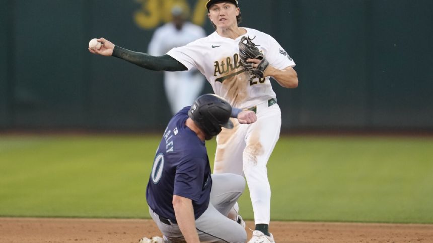 Kirby has nine strikeouts in 5 innings and the Mariners beat the A's 4-2