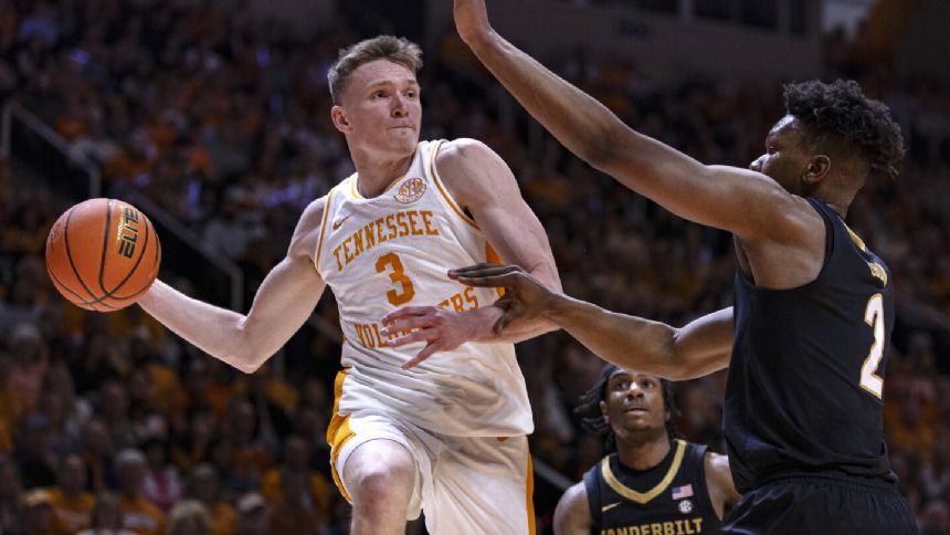 Knecht, Zeigler lead No. 8 Tennessee to 88-53 rout of Vanderbilt