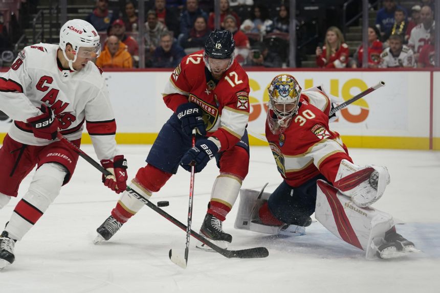 Knight's 3rd career shutout lifts Panthers past Hurricanes