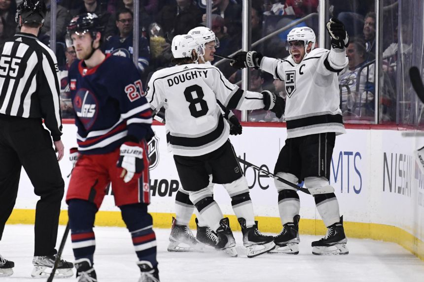 Kopitar scores 4, Kempe nets SO winner as Kings top Jets 6-5