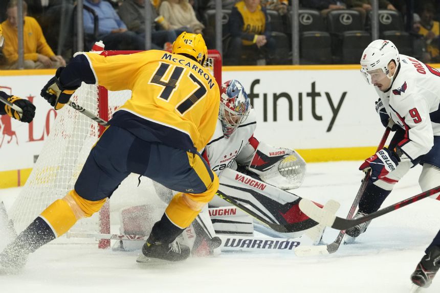 Kuemper's shutout leads Capitals over Predators 3-0