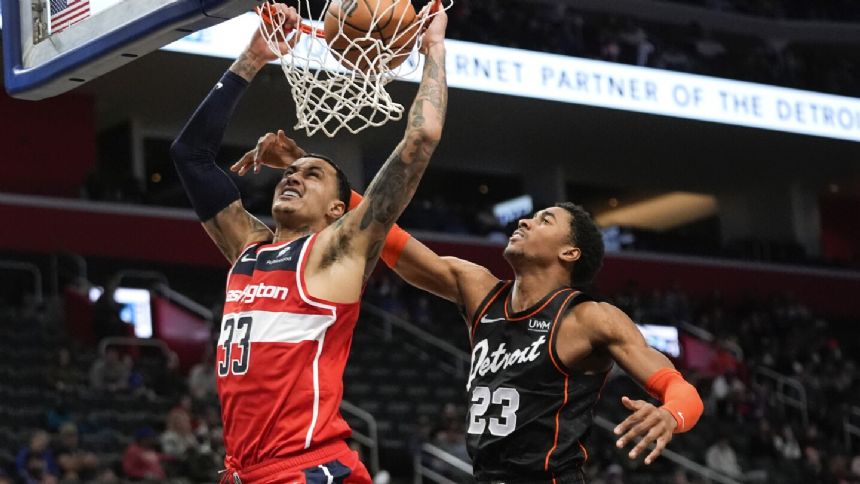 Kuzma, Poole lead Wizards to first win for Brian Keefe, 118-104 over Pistons