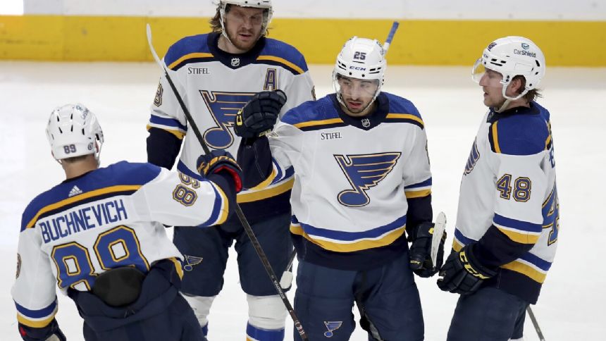 Kyrou scores in SO as Blues beat Ducks 6-5 to preserve slim playoff hopes